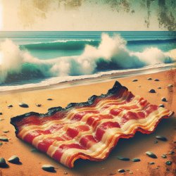 burnt bacon on the beach Meme Template