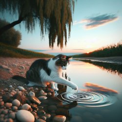 gato y agua Meme Template