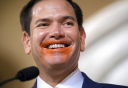 Secretary of State Marco Rubio orange lips Meme Template