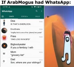 If ArabMogus had WhatsApp: Meme Template