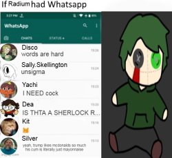if Radium had Whatsapp Meme Template