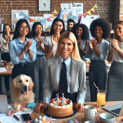 work birthday with dog Meme Template