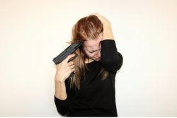 Women wanting to shoot herself Meme Template