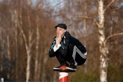 slav squatting on poll Meme Template
