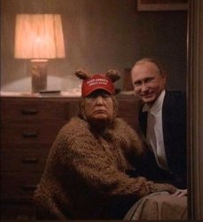 Donald Trump and Vladimir Putin in The Shining Meme Template