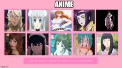 anime girlfriends Meme Template