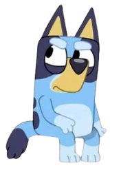 bluey sitting mad Meme Template