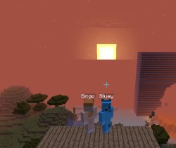 Bluey & Bingo (Sunset Scene) Meme Template