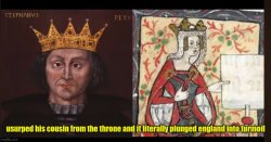 usurped his cousin from the throne Meme Template
