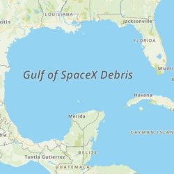 Gulf of Mexico, Gulf of America, Gulf of SpaceX debris Meme Template