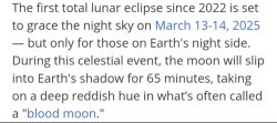 Upcoming Blood Moon. (From an Article.) Meme Template
