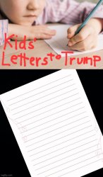 kids letters to trump Meme Template