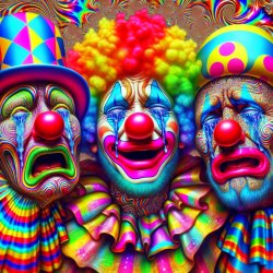 clowns on acid crying Meme Template