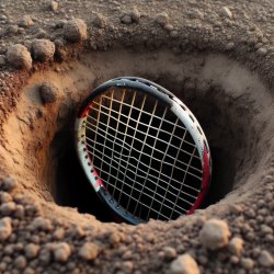 Un trou dans une raquette dans un trou dans le sol Meme Template