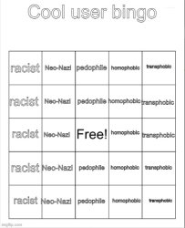 ragebait bingo Meme Template
