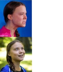Angry Happy Greta Meme Template