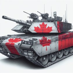 Newest Leopard tank with the Canadian Flag on it Meme Template