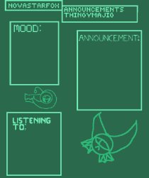 Novastarfox's announcement template Meme Template