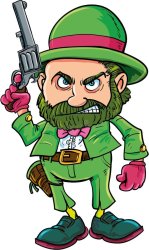 Leprechaun sixgunner Meme Template