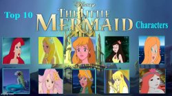 top 10 little mermaid characters Meme Template