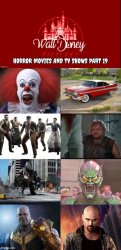 The Walt Disney Company Horror Movies and TV Shows Villains 19 Meme Template