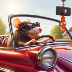rat wearing sunglasses driving a car Meme Template