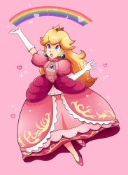 princess peach happy Meme Template