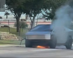 Self destructing Tesla. No antifa in sight. Meme Template