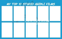 top 10 studio ghibli films Meme Template