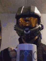 Drinking Master Chief Meme Template