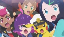 Liko and her friends shocked Meme Template