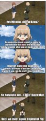 katyusha talking to miho Meme Template