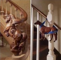 Horse bannister Meme Template