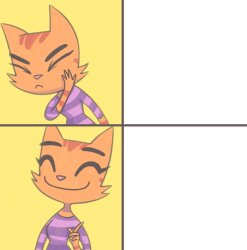 Litterbox Drake Meme Template