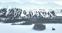 Azouzetta Lake & Rocky Mountains. British Columbia. Meme Template