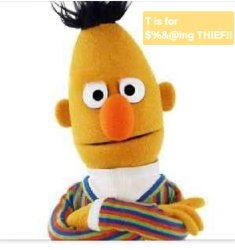 Pissed Bert Meme Template