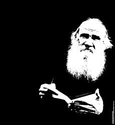 Tolstoy in black and white Meme Template