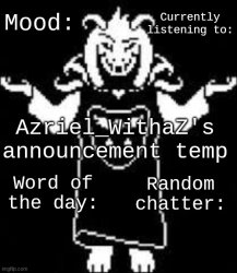 Azriel_WithaZ's announcement temp Meme Template