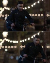 Roy Kent falling off bike Meme Template