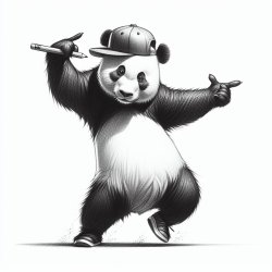 panda was doing hip hop Meme Template