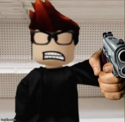 MC with a gun Meme Template