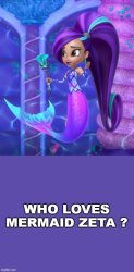 who loves mermaid zeta ? Meme Template