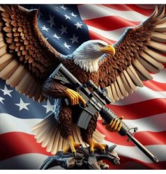 American Eagle with Rifle Meme Template