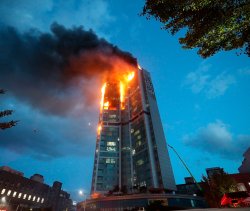 Building on Fire Meme Template