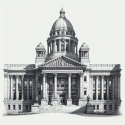 A government building sketch. Meme Template