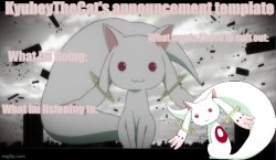 Kyubey's Announcement Template Meme Template