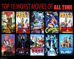 top 10 worst movies of all time Meme Template