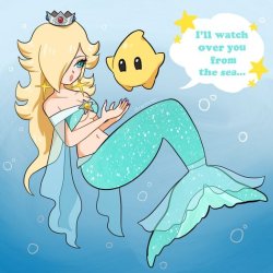 mermaid rosalina Meme Template