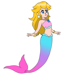 mermaid peach Meme Template