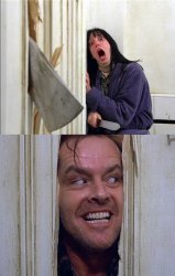 Here's Johnny! Meme Template